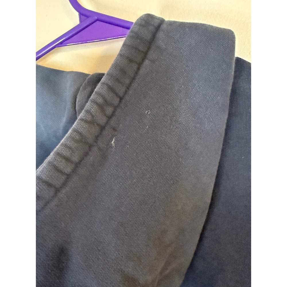 Fjallraven Logo Hoodie M Navy Blue Cotton Blend Pullover Sweatshirt 84144 - Picture 5 of 6
